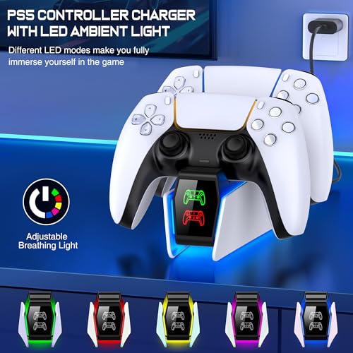 High-Quality PS5 Controller Charger Station withLED Light for PlayStation 5
| PS5 Dual Stand Charger Dock Accessories f