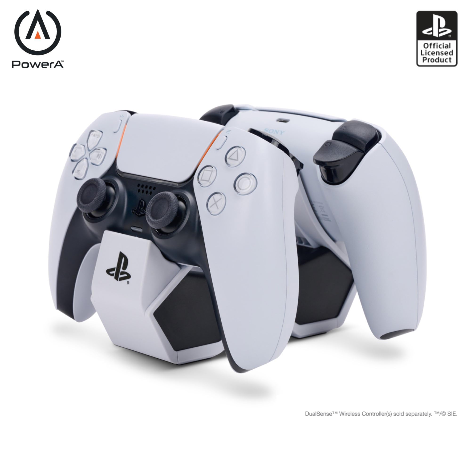 PowerA Twin Charging Station for Dualsense Wireless Controllers - Charge, Sony PlayStation, PS5 - Officially Licensed